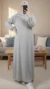 Robe Abaya voile integré Grise