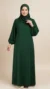Abaya-vert-Foret-Simple-manches-elastique