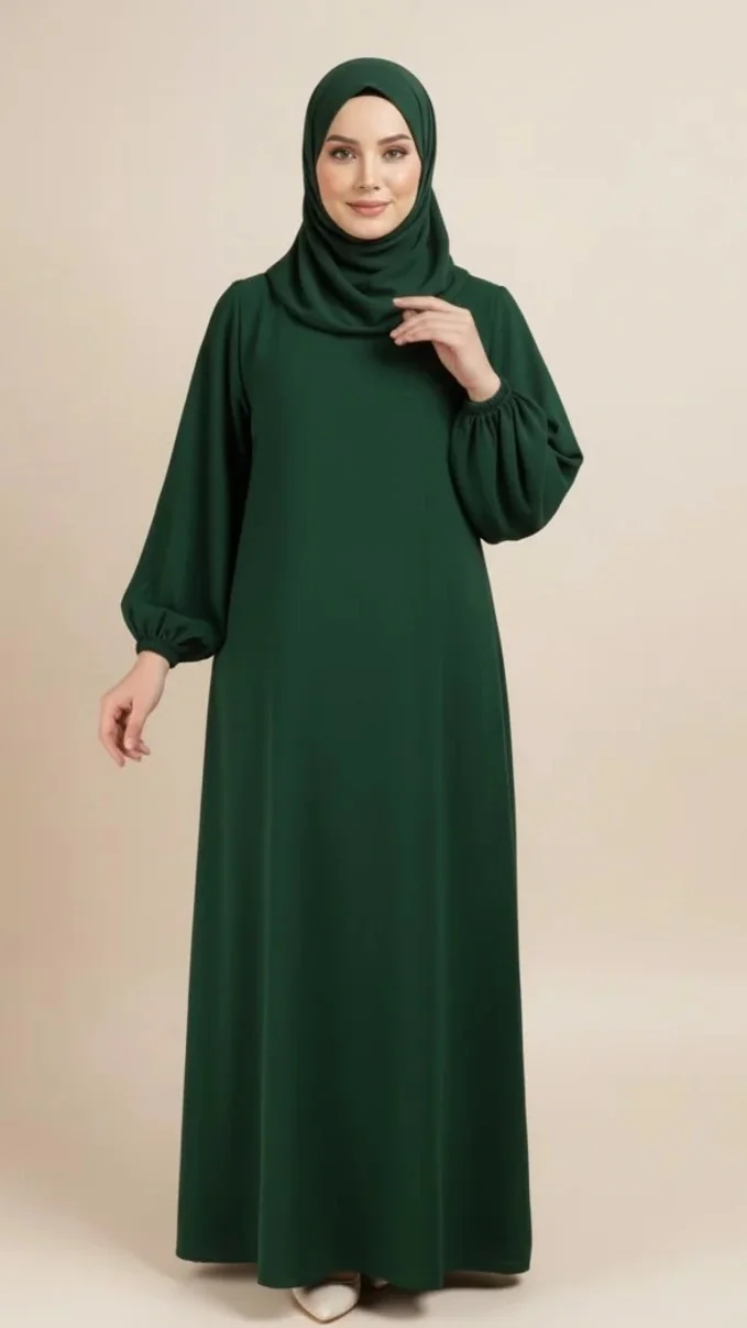 Abaya-vert-Foret-Simple-manches-elastique.sg_916 Abaya-vert-Foret-Simple-manches-elastique