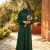 abaya-vert-foret-simple-manches-elastique lifestyle
