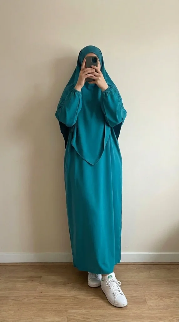 jilbab duck blue