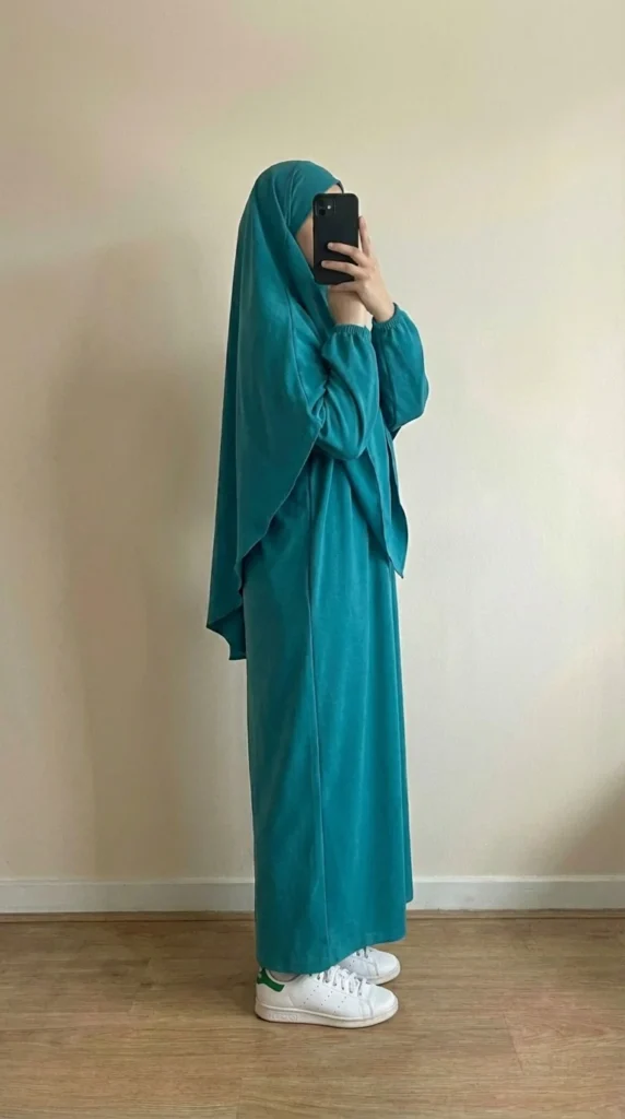jilbab duck blue