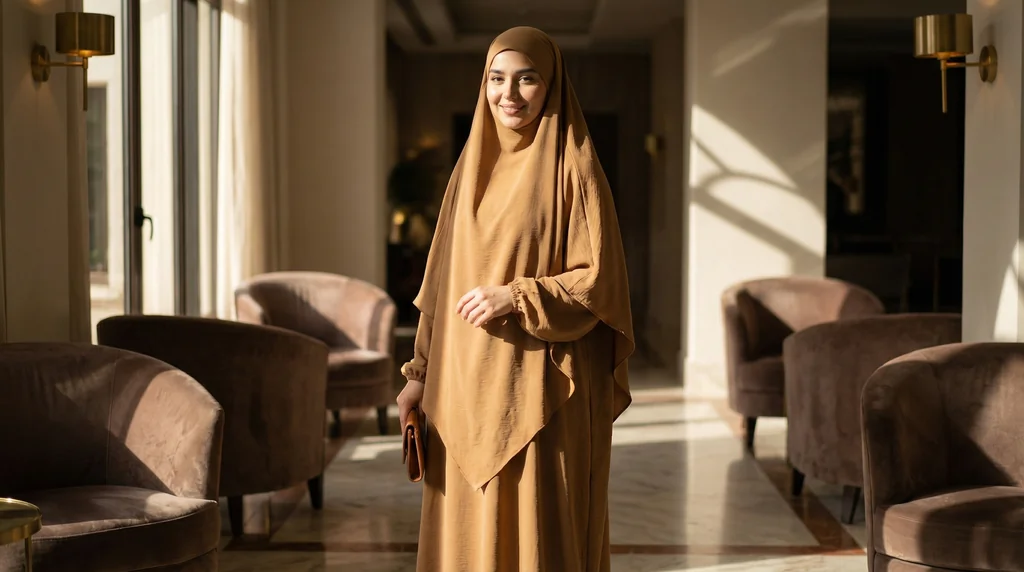 Jilbeb Bronze Jazz - Lifestyle Photo - Model Style: Hijabi