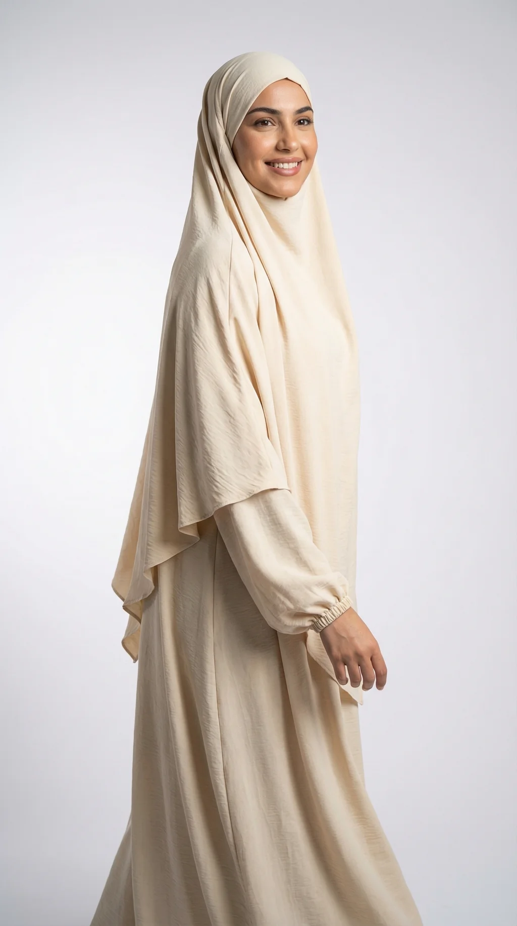 Jilbeb Crème en Jazz - Studio Photo - Model Style: Hijabi