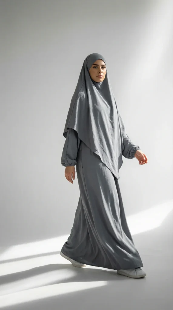 Jilbeb Gris Anthracite  Jazz - Studio Photo - Model Style: Hijabi