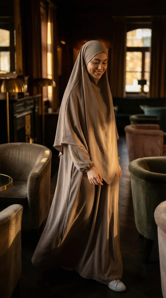Jilbab Taupe Jazz 2 pièces – vue 2