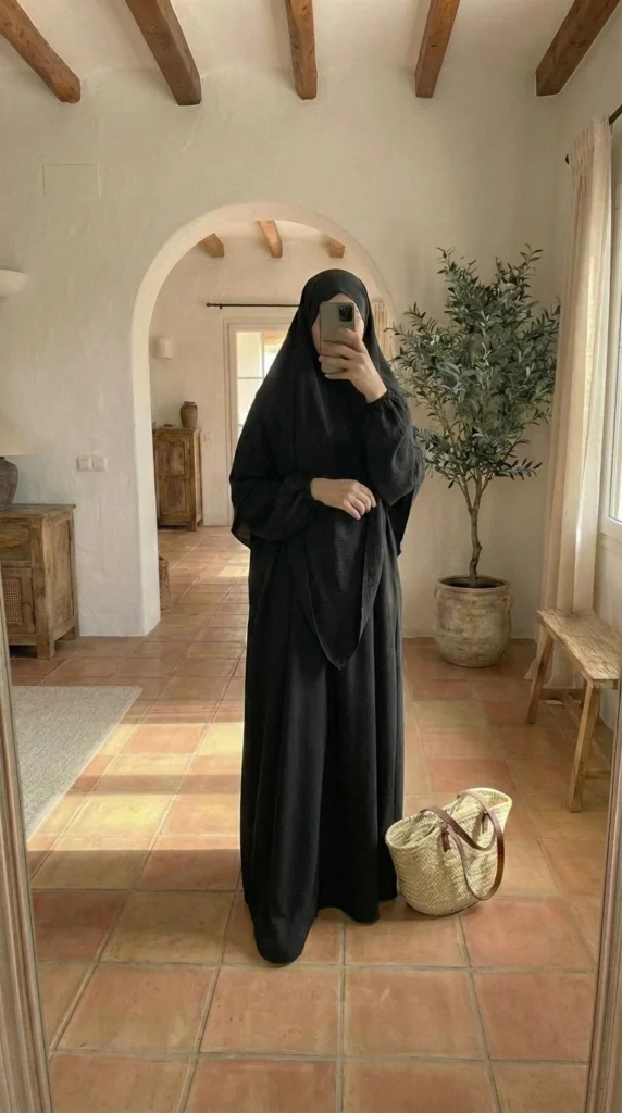Jilbab nero in Jazz – vista 2