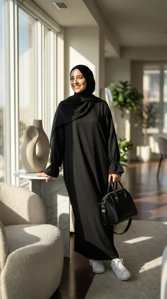 Abito Abaya nero in Jazz – vista 1