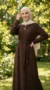 Brown Ribbed Abaya - Image 2