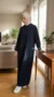 Navy Blue Bi-Stretch Hooded Abaya