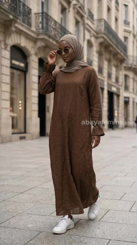 abaya_manche_volante_effet_lin