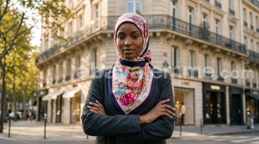 Foulard Collection Luxe FT55 4 Vue d'ensemble du foulard carré de luxe FT55 Abaya Femme