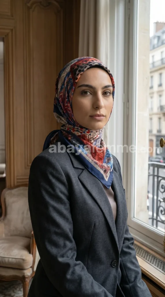 Silk-effect square scarf FT56 01