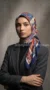 Silk-effect square scarf FT56