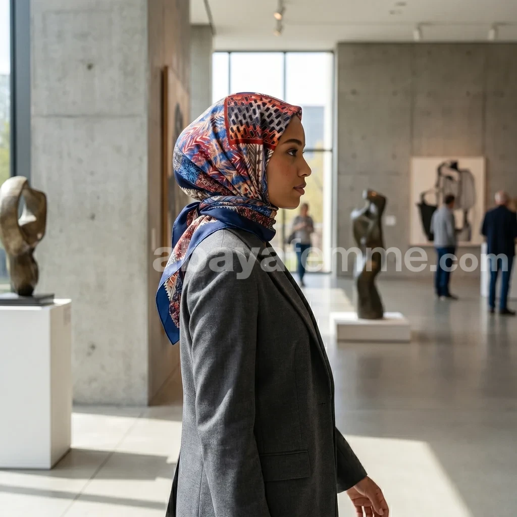 Foulard Collection Luxe FT56 2 Détails des motifs et de l'éclat du foulard collection luxe ft56