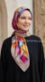 Silk-effect square scarf FT58