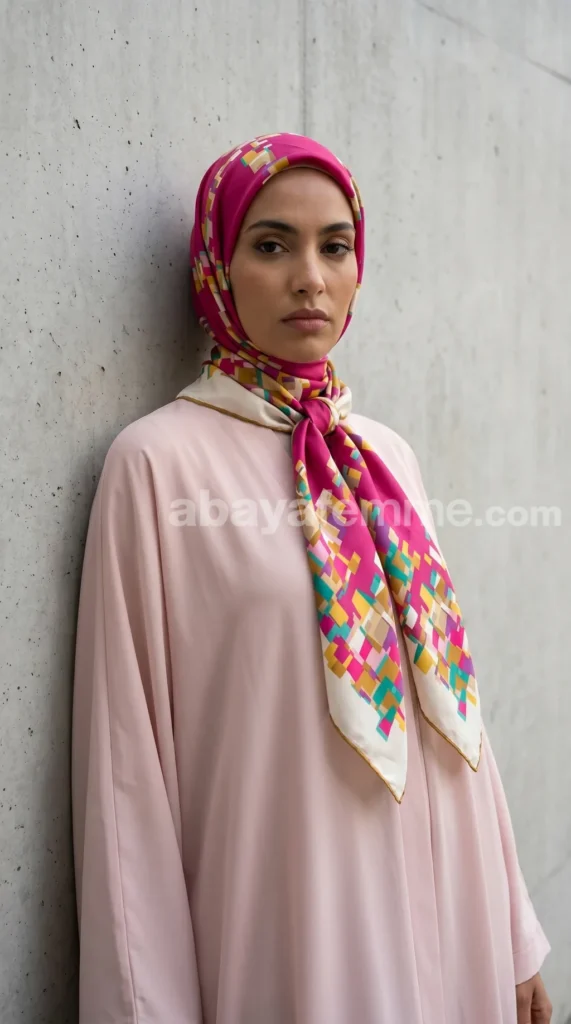 Silk-effect square scarf FT60 04