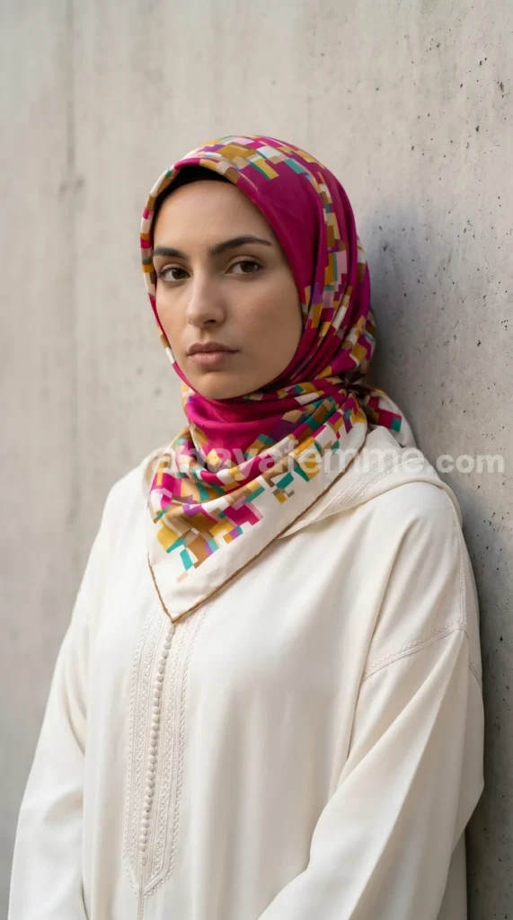 Silk-effect square scarf FT60 03