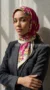 Silk-effect square scarf FT60