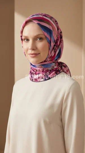 Foulard carré effet soie FT61 06