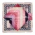 Elegant drape of the satin square scarf from the luxury collection
