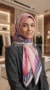 Silk-effect square scarf FT63 01