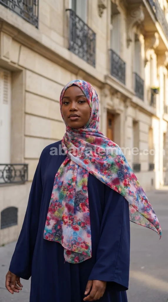 Hijab mousseline imprimé Collection Lilia HMIT02 – vue 3