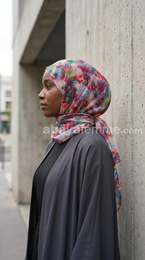 Hijab mousseline imprimé Collection Lilia HMIT02 – vue 2