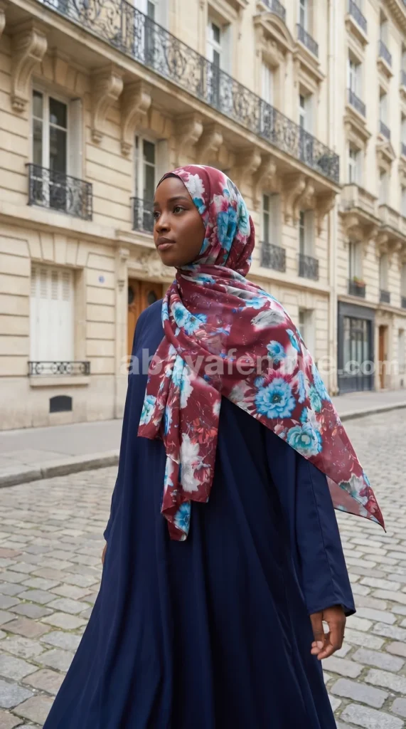 Hijab mousseline imprimé Collection Lilia HMIT03 – vue 3