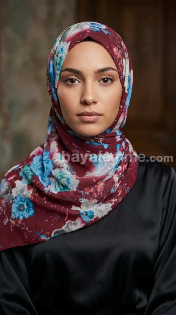 Hijab mousseline imprimé Collection Lilia HMIT03 – vue 1