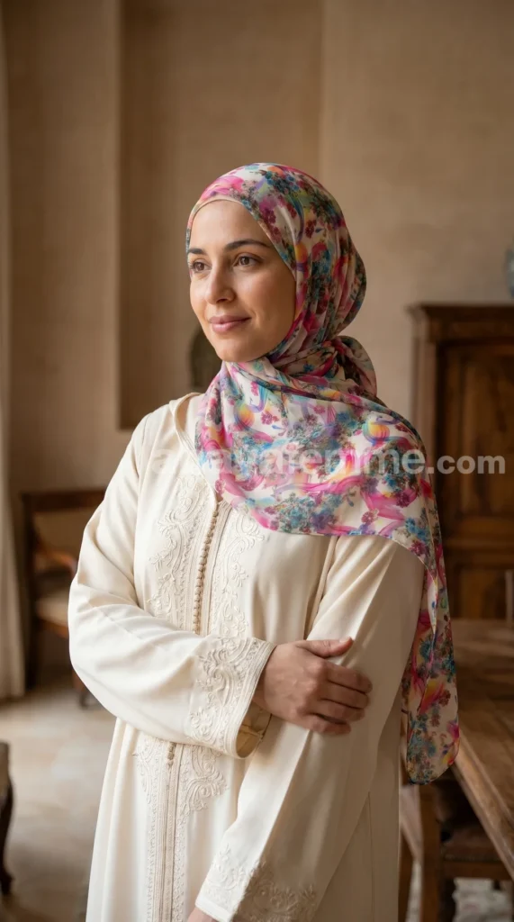 Hijab muselina estampado turco colección Lilia MIT04 02