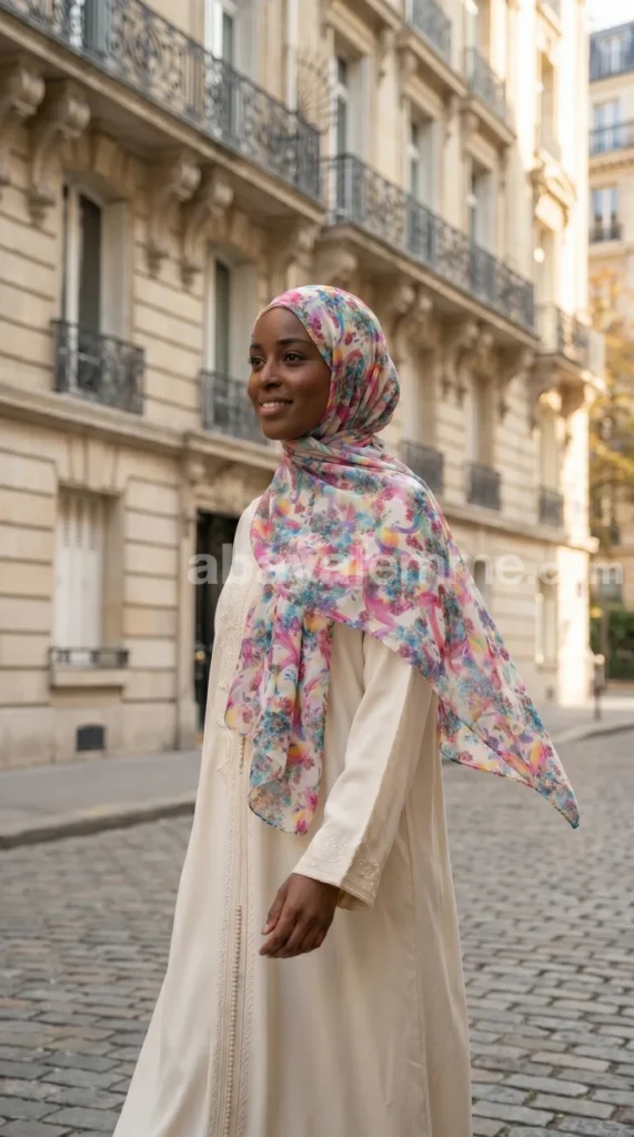 Hijab muselina estampado turco colección Lilia MIT04 01