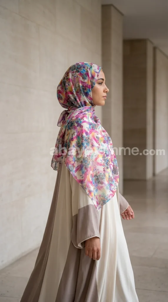 Hijab muselina estampado turco colección Lilia MIT0403