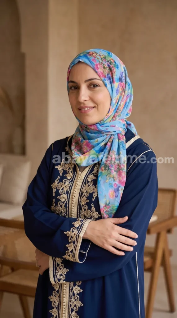 Turkse bedrukte mousseline hijab collectie Lilia MIT05 03