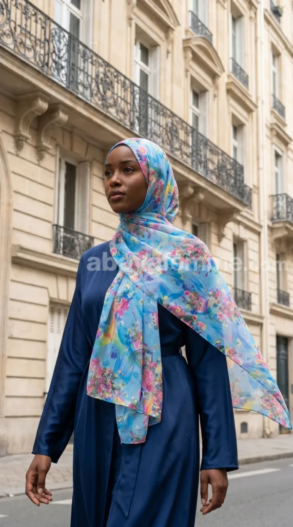 Turkse bedrukte mousseline hijab collectie Lilia MIT05 04