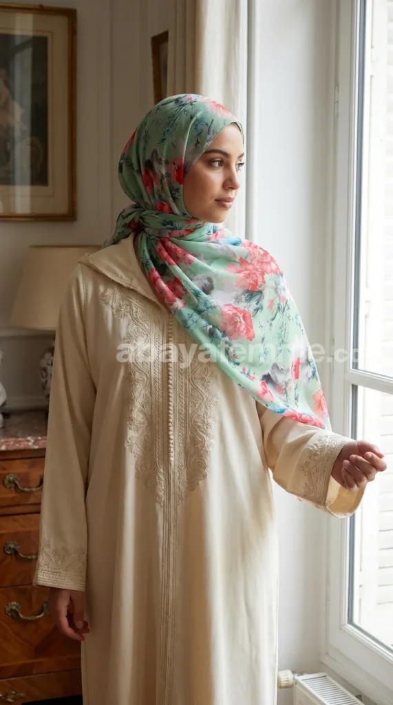 Hijab muselina estampado turco colección Lilia MIT06 03
