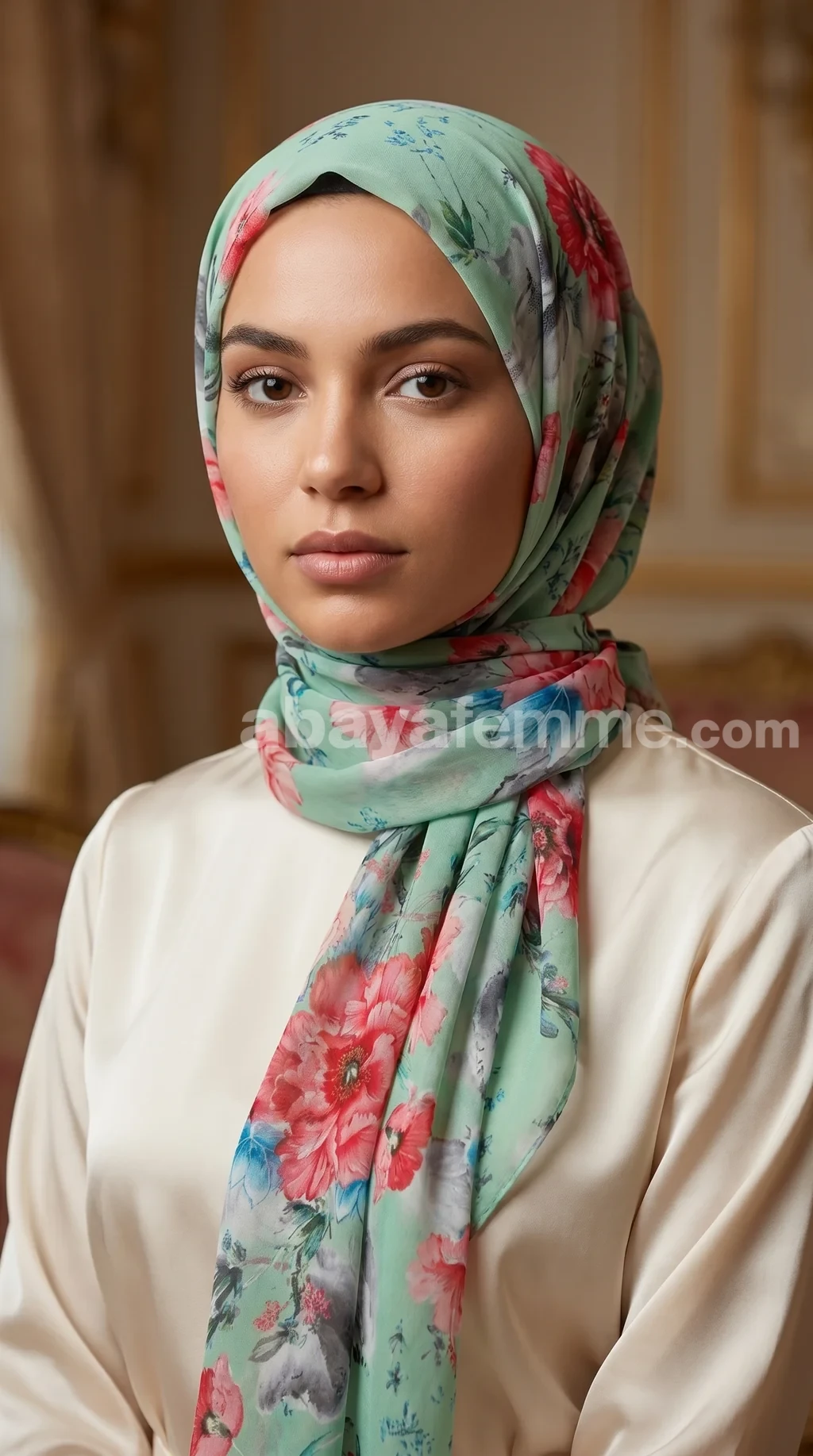 Hijab mousseline imprime turc collection Lilia MIT06