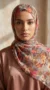 Turkse bedrukte mousseline hijab collectie Lilia MIT07
