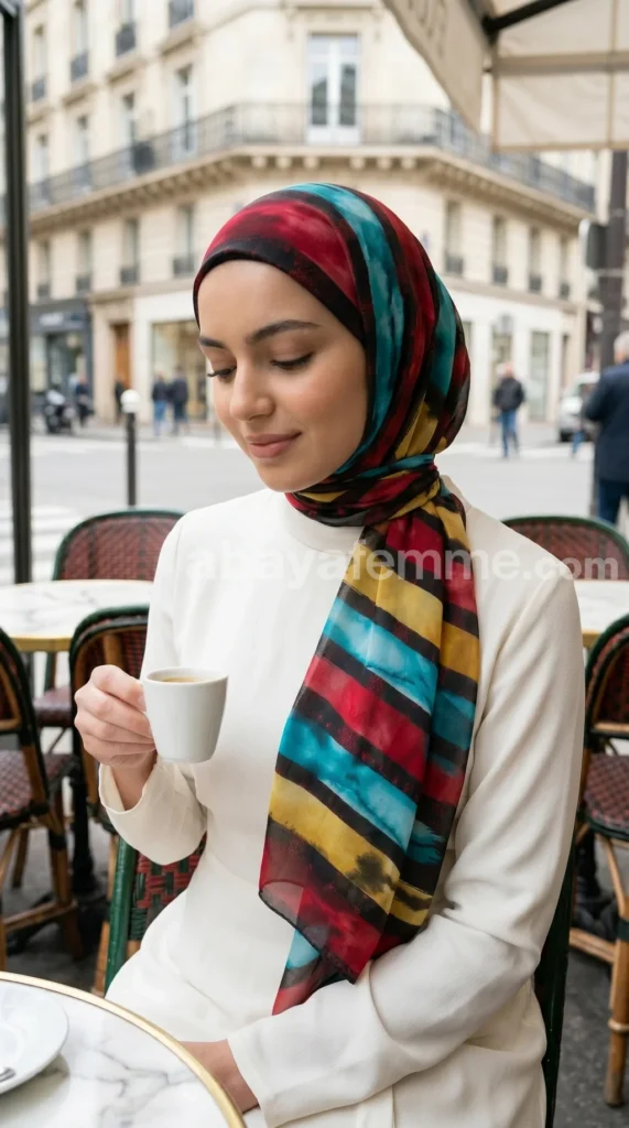 Hijab de muselina estampado turco colección Lilia MIT08 04
