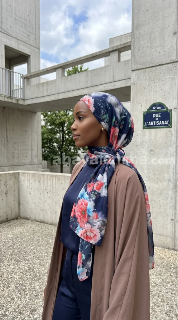 Hijab de muselina estampado turco colección Lilia MIT10 05