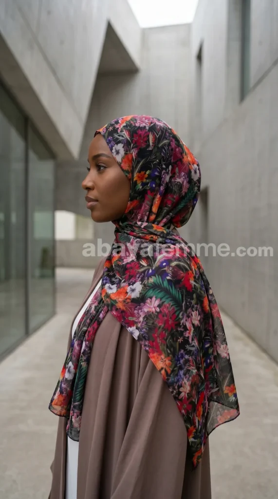 Hijab de muselina estampada Colección Lilia HMIT11 – vista 4
