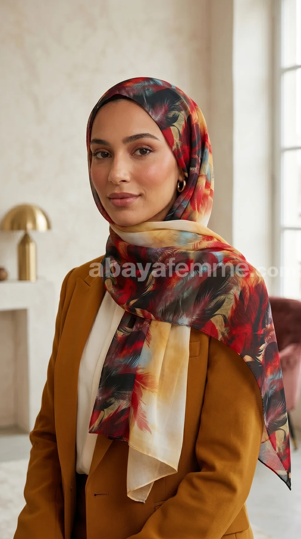 Hijab mousseline imprime turc collection Lilia MIT150