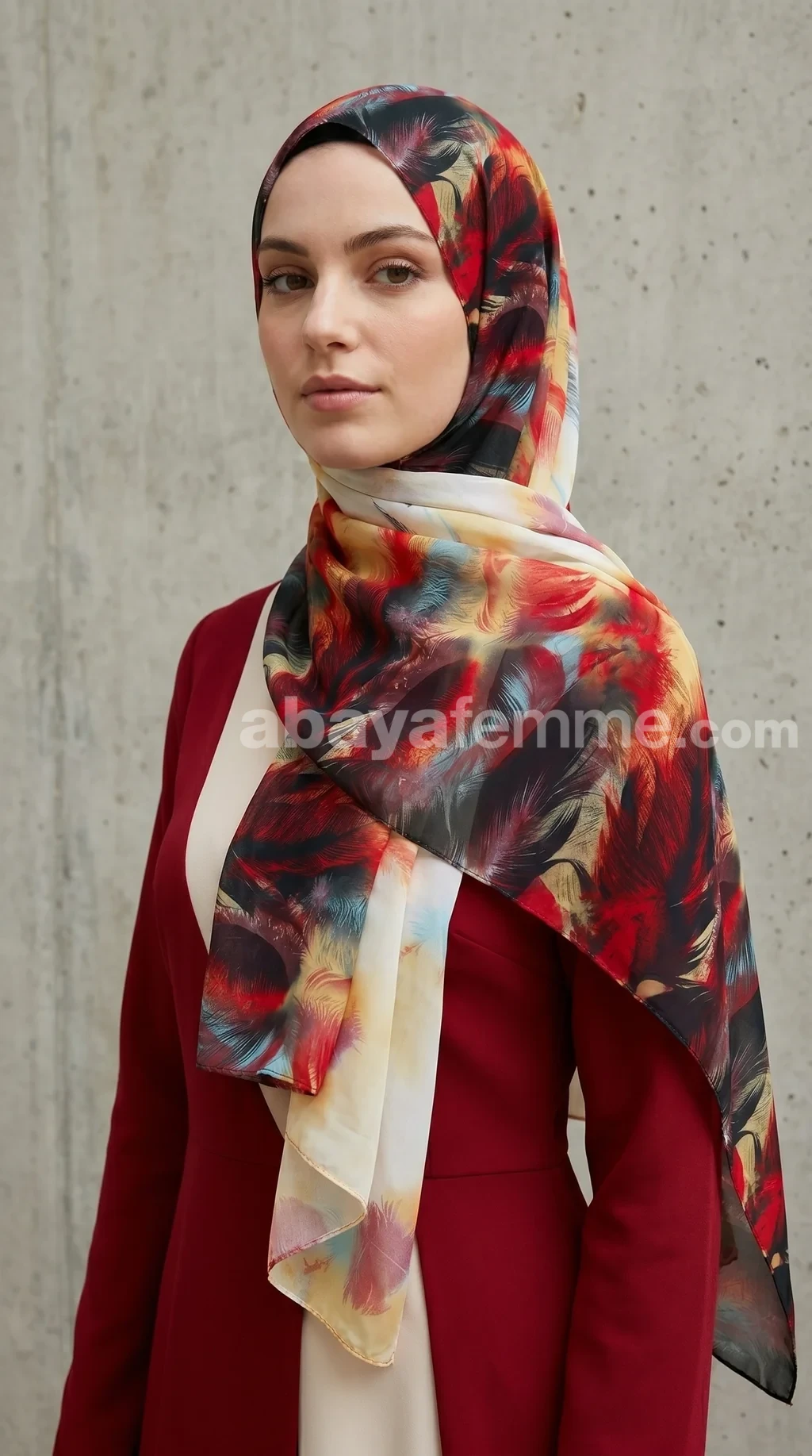 Hijab mousseline imprime turc collection Lilia MIT15