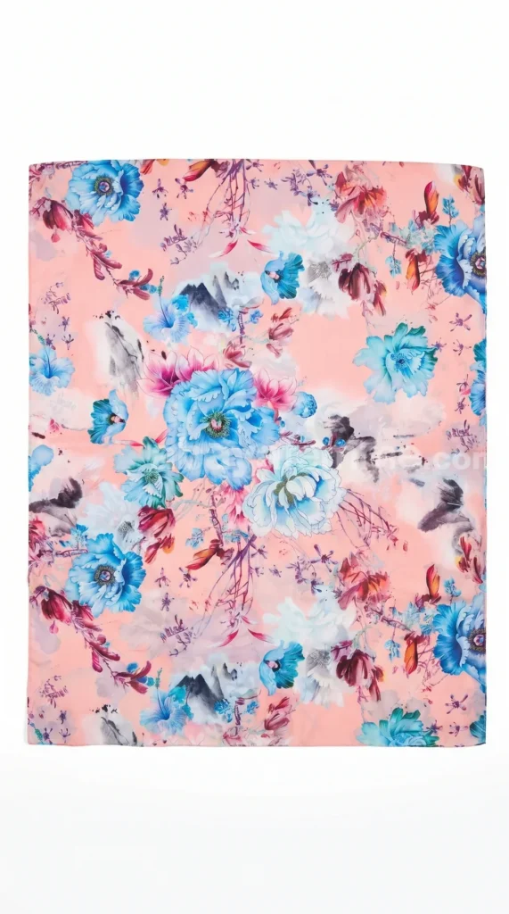 Hijab mousseline imprimé Collection Lilia HMIT16 4 Vue complète du hijab mousseline imprimé Collection Lilia