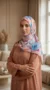 Hijab mousseline imprime turc collection Lilia MIT1601