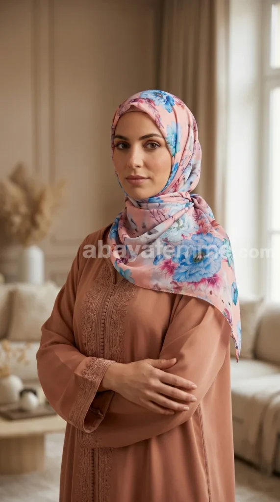 Hijab in chiffon stampato, Collezione Lilia HMIT16 – vista 2