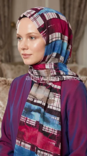 Hijab mousseline imprime turc collection Lilia MIT17