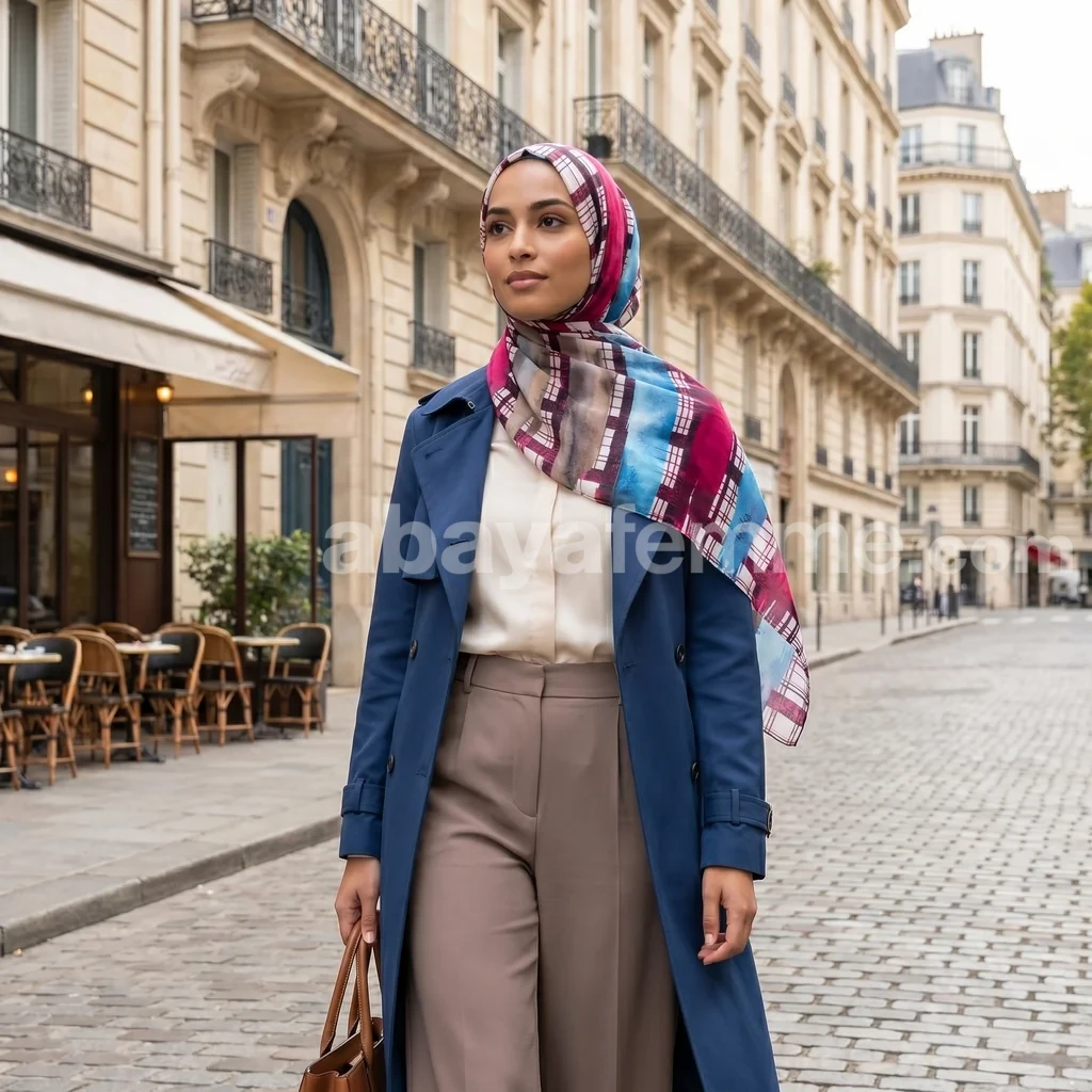 Hijab mousseline imprimé Collection Lilia HMIT17 3 Voile vaporeux hijab mousseline imprimé pour mode modeste