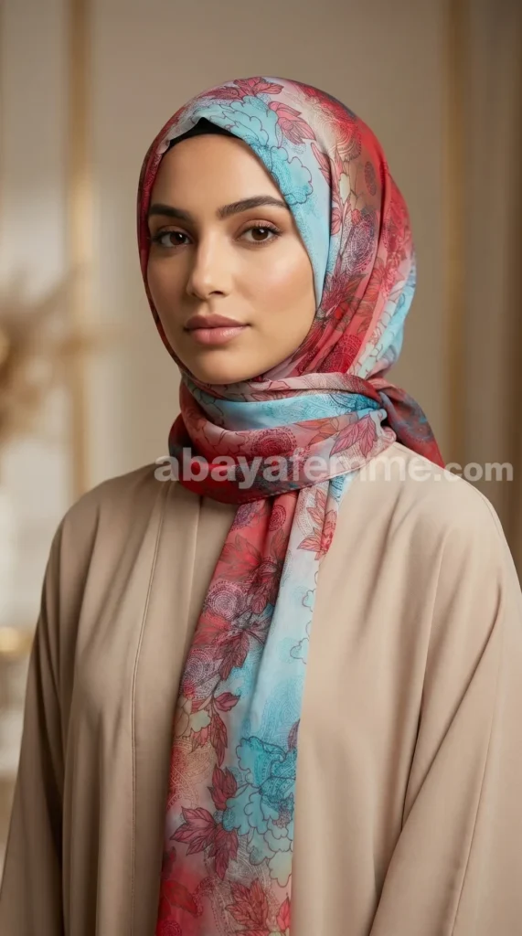 Hijab mousseline imprimé Collection Lilia HMIT18