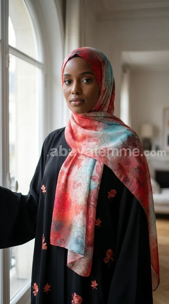 Printed Turkish chiffon hijab Lilia collection MIT1804